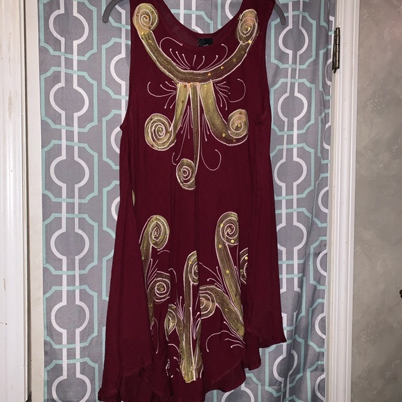 🔴 Hand painted Indian dress - Picture 4 of 4